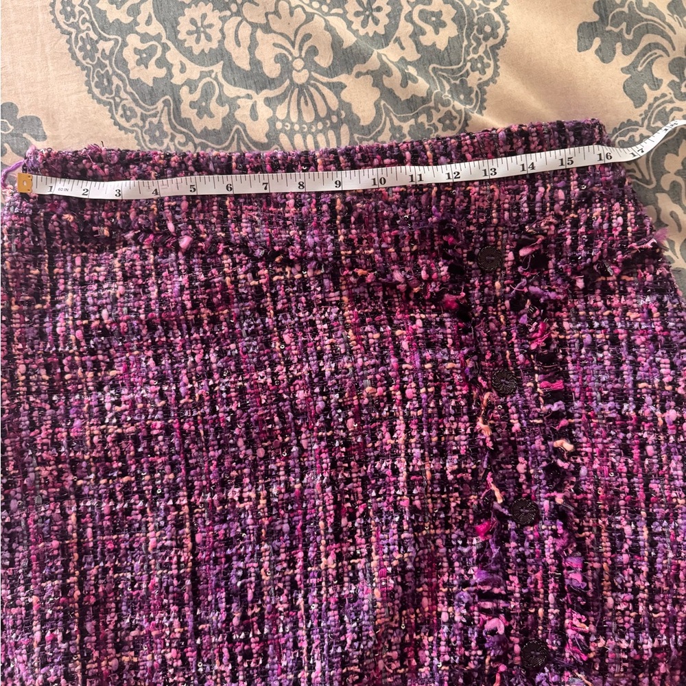 ZARA Purple Tweed Skirt - Picture 5 of 6